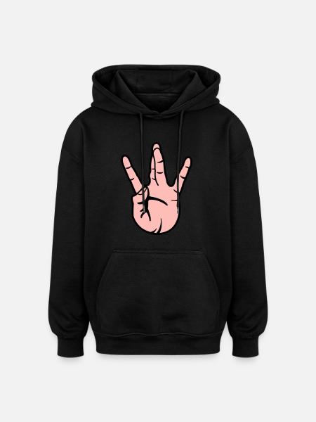 Main Westside - Sweat à capuche oversize unisexe - noir