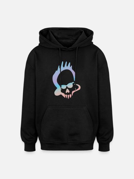 Logo Mansi Venice - Oversized Unisex Hoodie - Schwarz