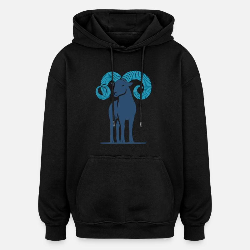 widder 1 - Oversized Unisex Hoodie - Schwarz