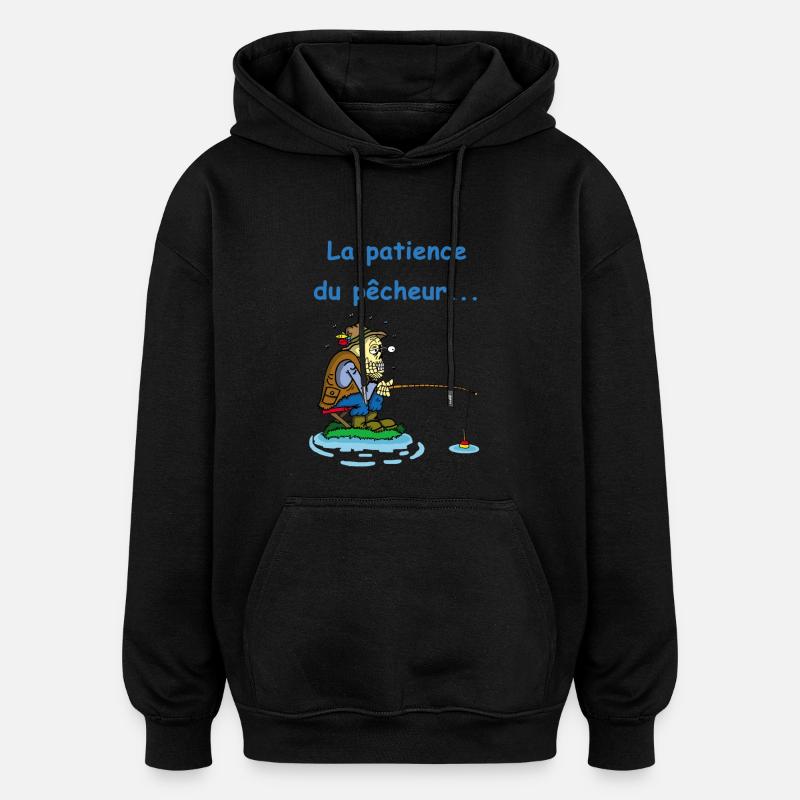 Le pêcheur - Sweat à capuche oversize unisexe - noir