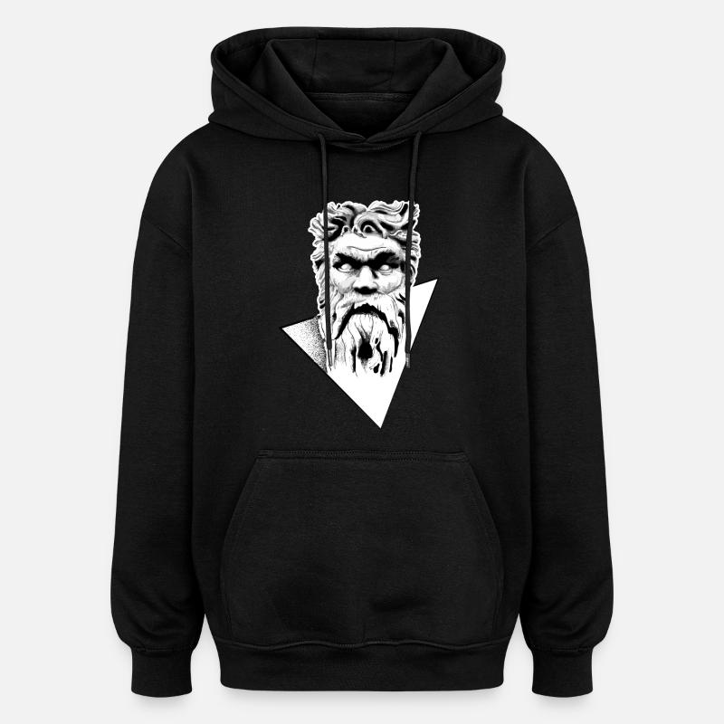 Sagesse - Sweat à capuche oversize unisexe - noir