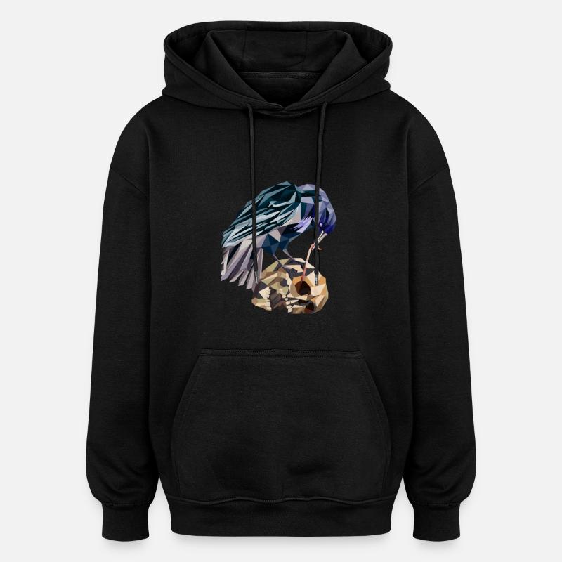 cubicraven - Sweat à capuche oversize unisexe - noir