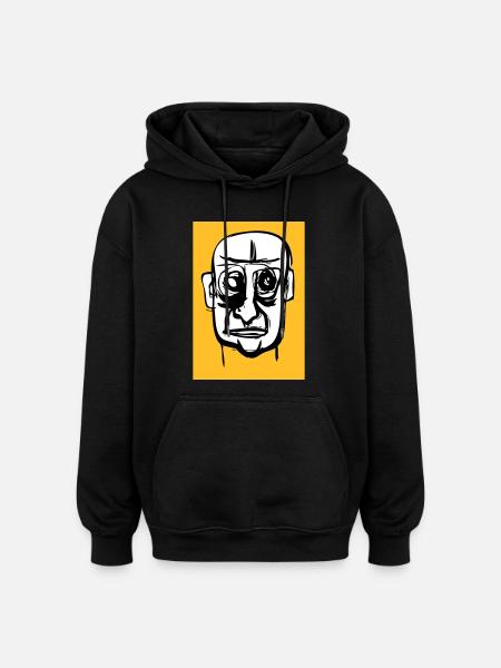 Kaput face - Oversized Unisex Hoodie - black