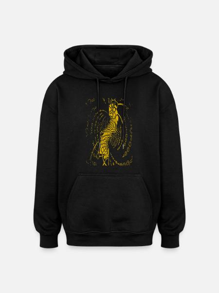 Datenspirale Tanzfigur - Oversized Unisex Hoodie - Schwarz