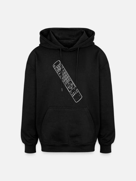 Retro Fernbedienung Silhouette - Oversized Unisex Hoodie - Schwarz