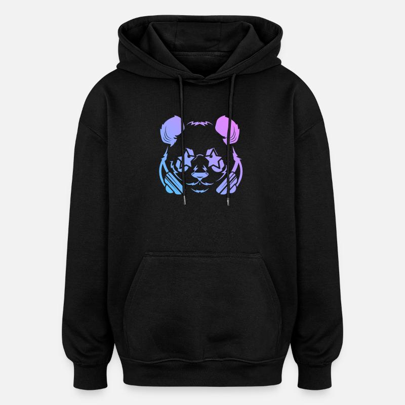 Panda Panda Bear - Oversized Unisex Hoodie - black