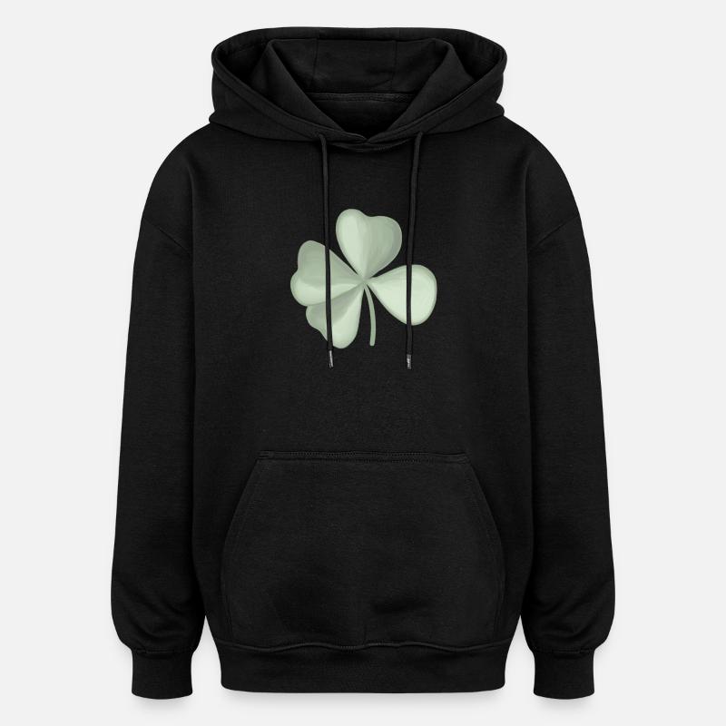Kleeblatt pastell - Oversized Unisex Hoodie - Schwarz