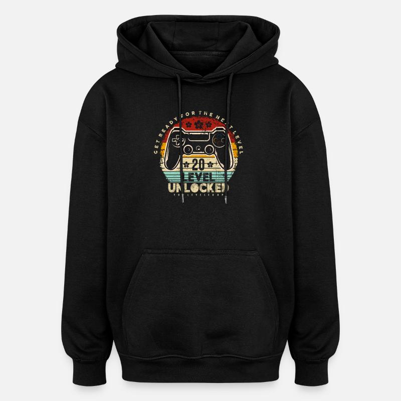 20 Entsperrter Retro-Controller - Oversized Unisex Hoodie - Schwarz
