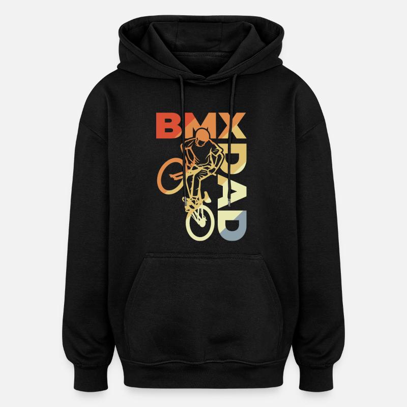 Papa BMX - Sweat à capuche oversize unisexe - noir