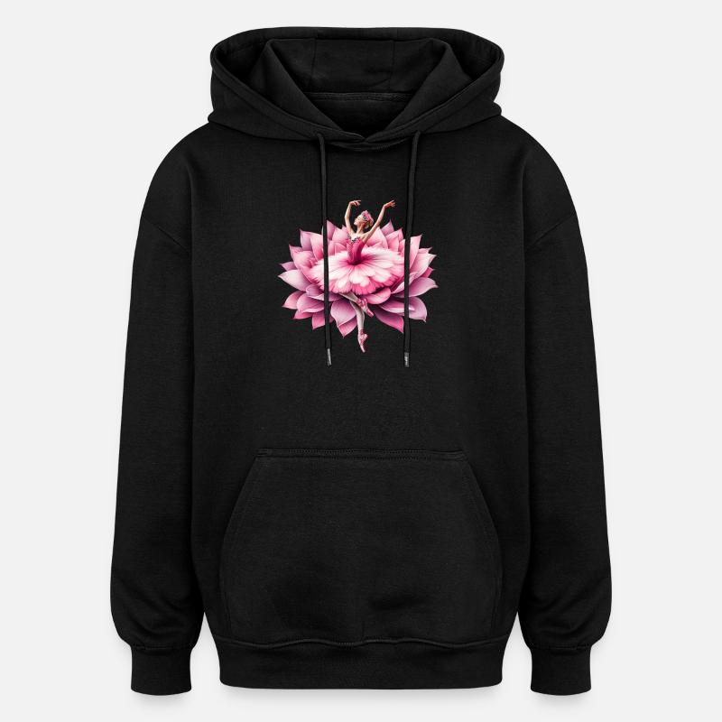 Balletttänzerin mit Tutu - Oversized Unisex Hoodie - Schwarz