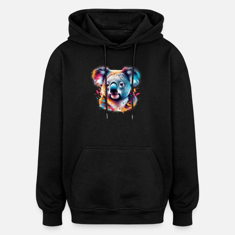 Koala - Oversized Unisex Hoodie - black