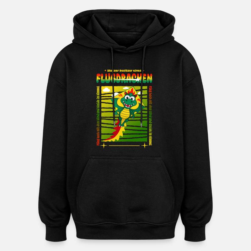 Drachen Besitzer - Oversized Unisex Hoodie - Schwarz