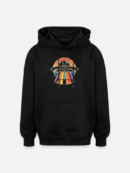 UFO Lover - Oversized Unisex Hoodie - black