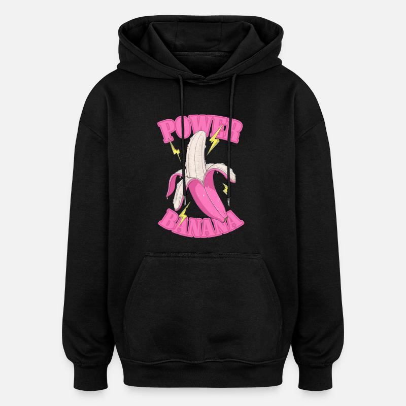 Banane Kitsch - Sweat à capuche oversize unisexe - noir