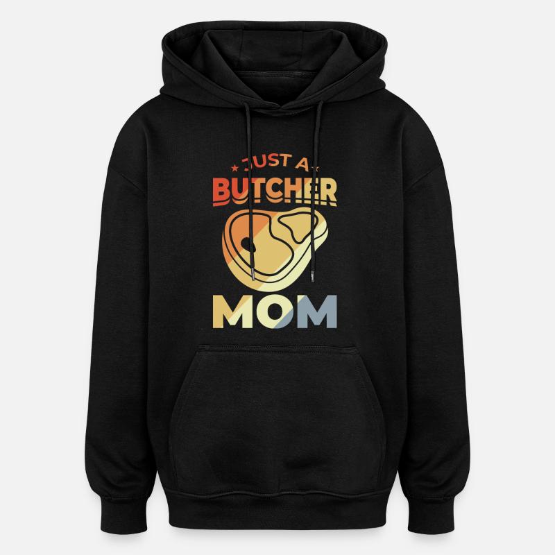 Mère Boucher - Sweat à capuche oversize unisexe - noir