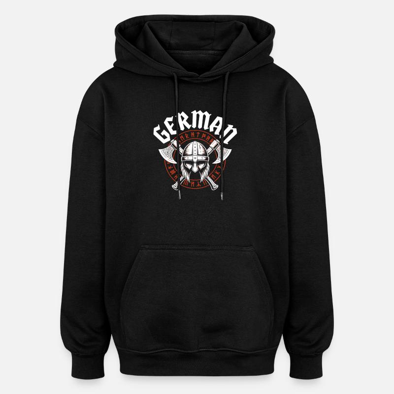 Germanen Wikinger Odin  - Oversized Unisex Hoodie - Schwarz