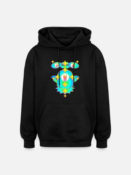 Star Miles Version 2 - Oversized Unisex Hoodie - black