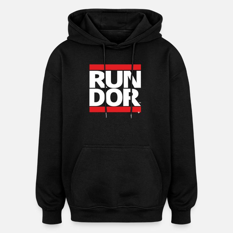 Courir - Sweat à capuche oversize unisexe - noir