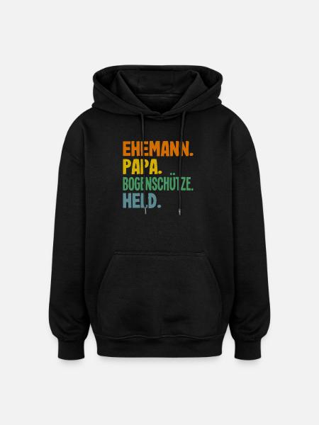 Archery Archer Gift - Oversized Unisex Hoodie - black