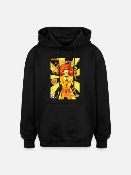 PeeFingerWoman2 - Oversized Unisex Hoodie - black