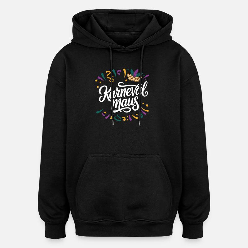 Souris de carnaval - Sweat à capuche oversize unisexe - noir