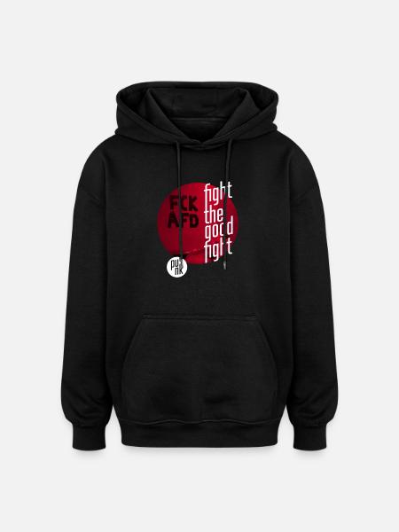 ThinkBick_Fight_the_good_fight_2026_3 - Oversized Unisex Hoodie - black