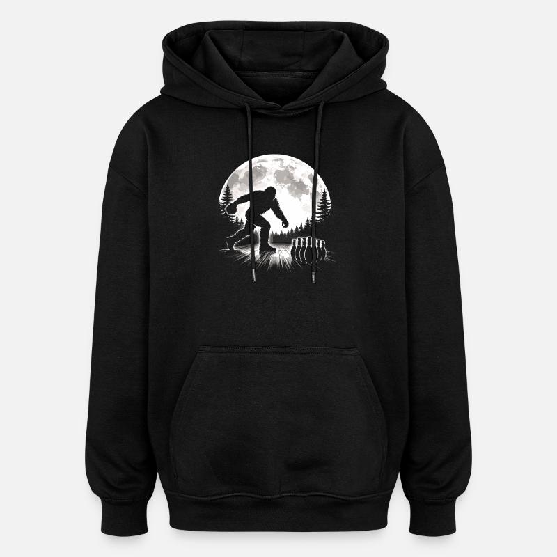 Bigfoot Bowling - Sweat à capuche oversize unisexe - noir