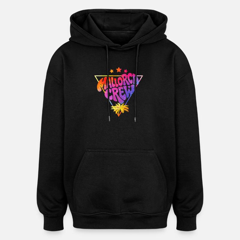 Mallorca Crew Neon Gradient - Oversized Unisex Hoodie - Schwarz
