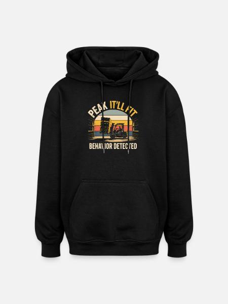 Wird schon passen | Staplerfahrer Humor - Oversized Unisex Hoodie - Schwarz