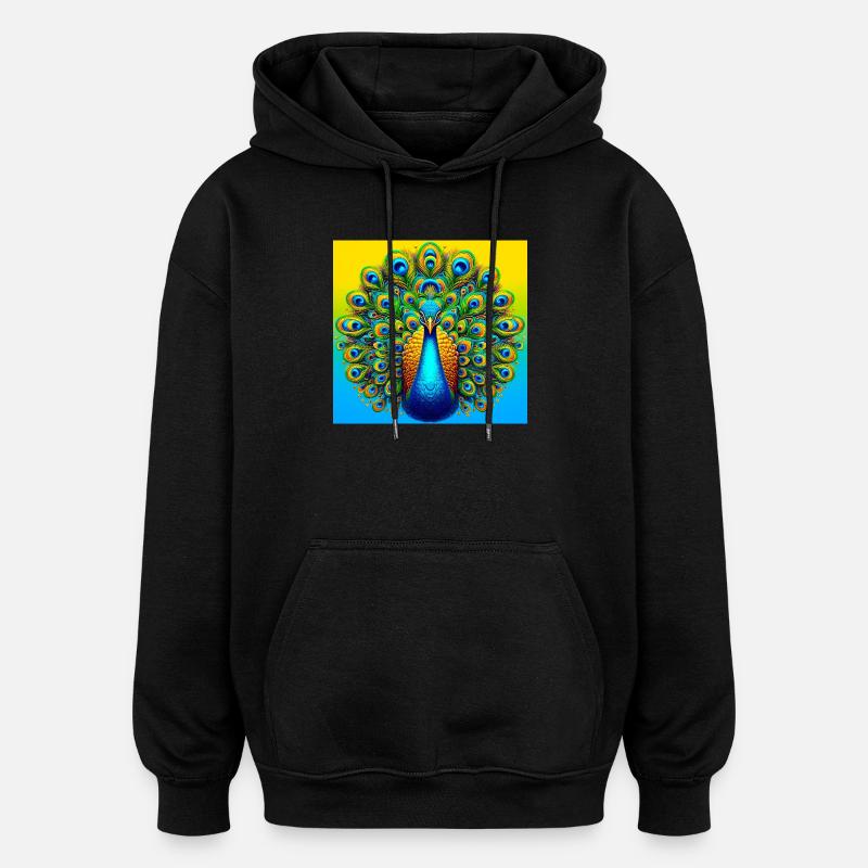paon - Sweat à capuche oversize unisexe - noir