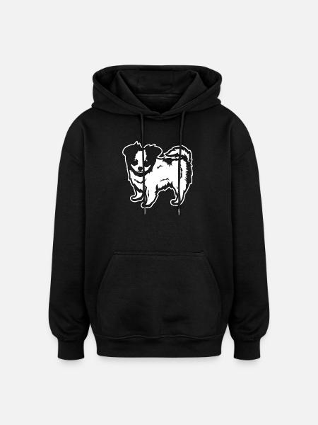 Dog Sketch - Oversized Unisex Hoodie - black