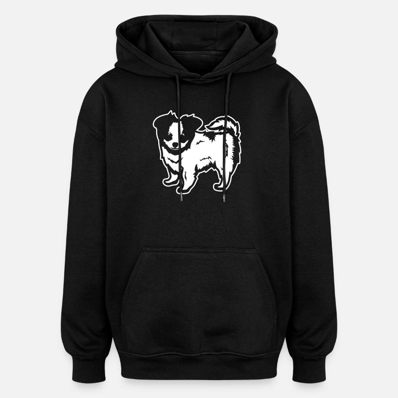Hund Skizze - Oversized Unisex Hoodie - Schwarz