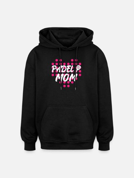 Padel_Mom - Oversized Unisex Hoodie - Schwarz