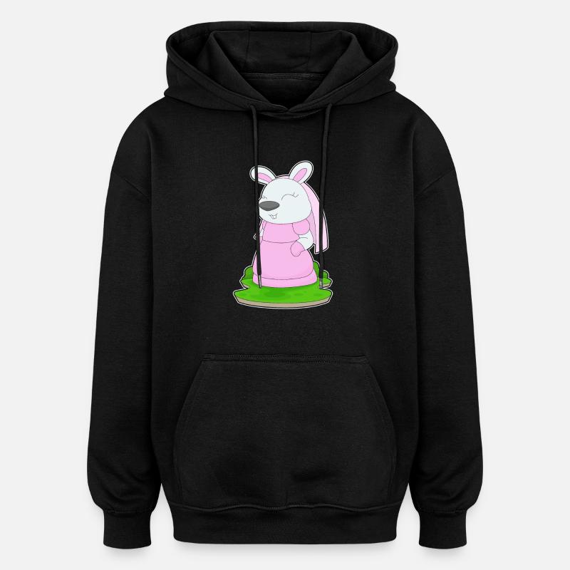 Lapin Voile de mariée Mariage - Sweat à capuche oversize unisexe - noir