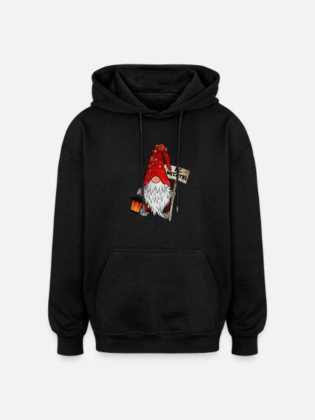 PC Gnome Christmas Gnome - Oversized Unisex Hoodie - black