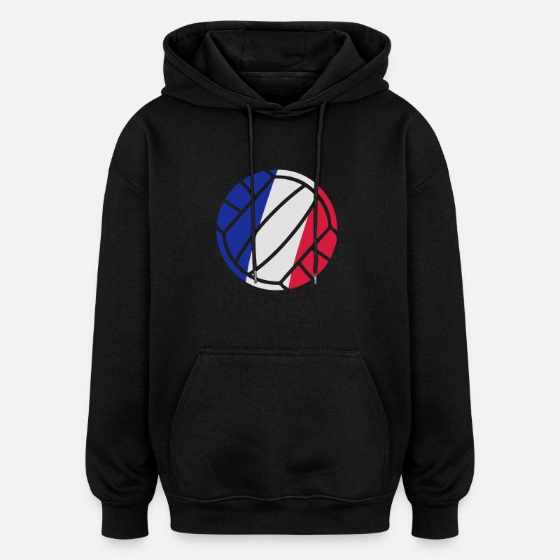 balle de volley-ball - Sweat à capuche oversize unisexe - noir