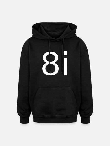 8i - Oversized Unisex Hoodie - Schwarz
