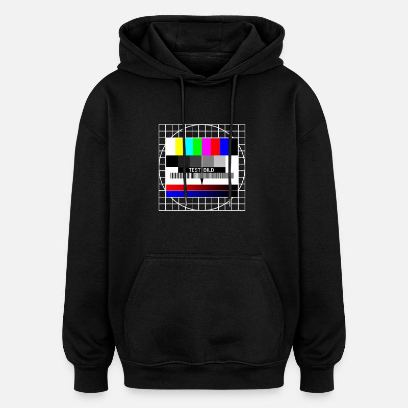 testbild - Sweat à capuche oversize unisexe - noir