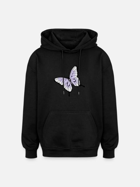 Schmetterling - Oversized Unisex Hoodie - Schwarz