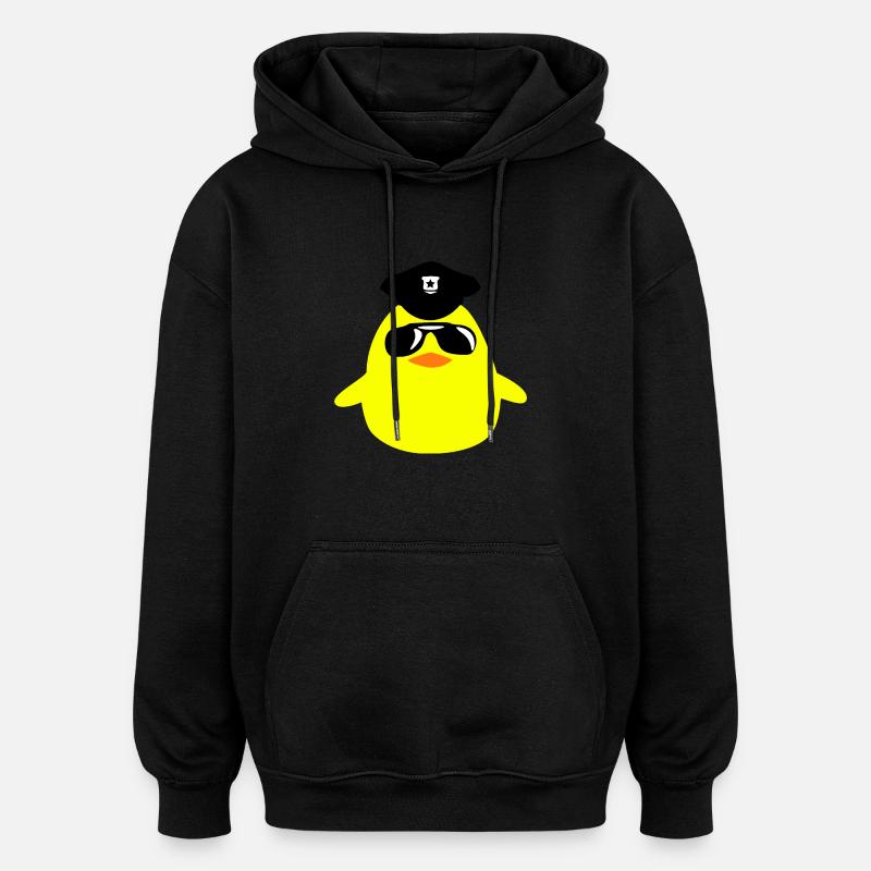 cool_cop_chick - Sweat à capuche oversize unisexe - noir