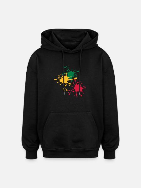 Farbe - Oversized Unisex Hoodie - Schwarz