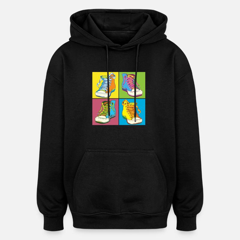 Andy Warhol Pop-Art Schuhe - Oversized Unisex Hoodie - Schwarz