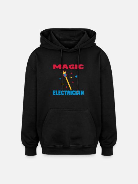 Plumber / Mechanician / electrician / Dad / Geek - Oversize unisex hoodie - sort