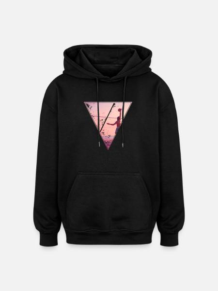 Beach - Sweat à capuche oversize unisexe - noir