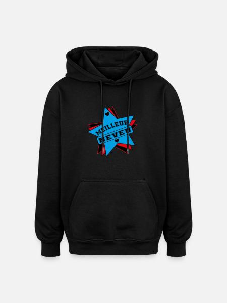 BESTER NEFFE - Oversized Unisex Hoodie - Schwarz