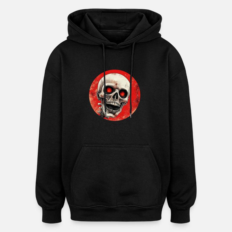 Skelett - Oversized Unisex Hoodie - Schwarz
