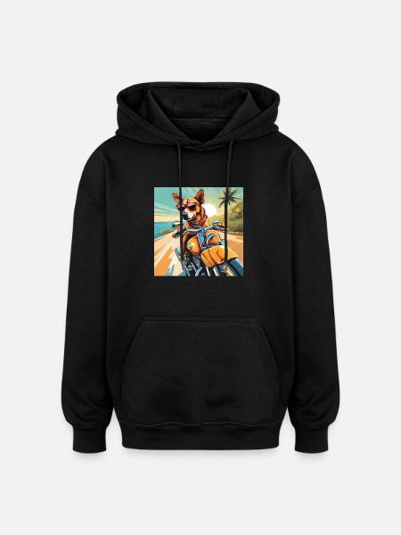 Dog - Oversized Unisex Hoodie - Schwarz