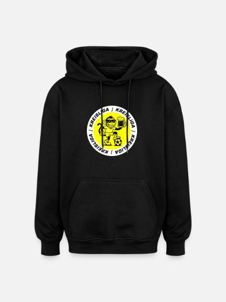 Kreisliga Fussball Affe - Oversized Unisex Hoodie - Schwarz