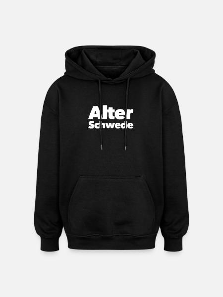 Old Swede Funny Expression Saying - Oversized Unisex Hoodie - black