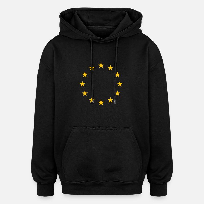 L'Europe - Sweat à capuche oversize unisexe - noir